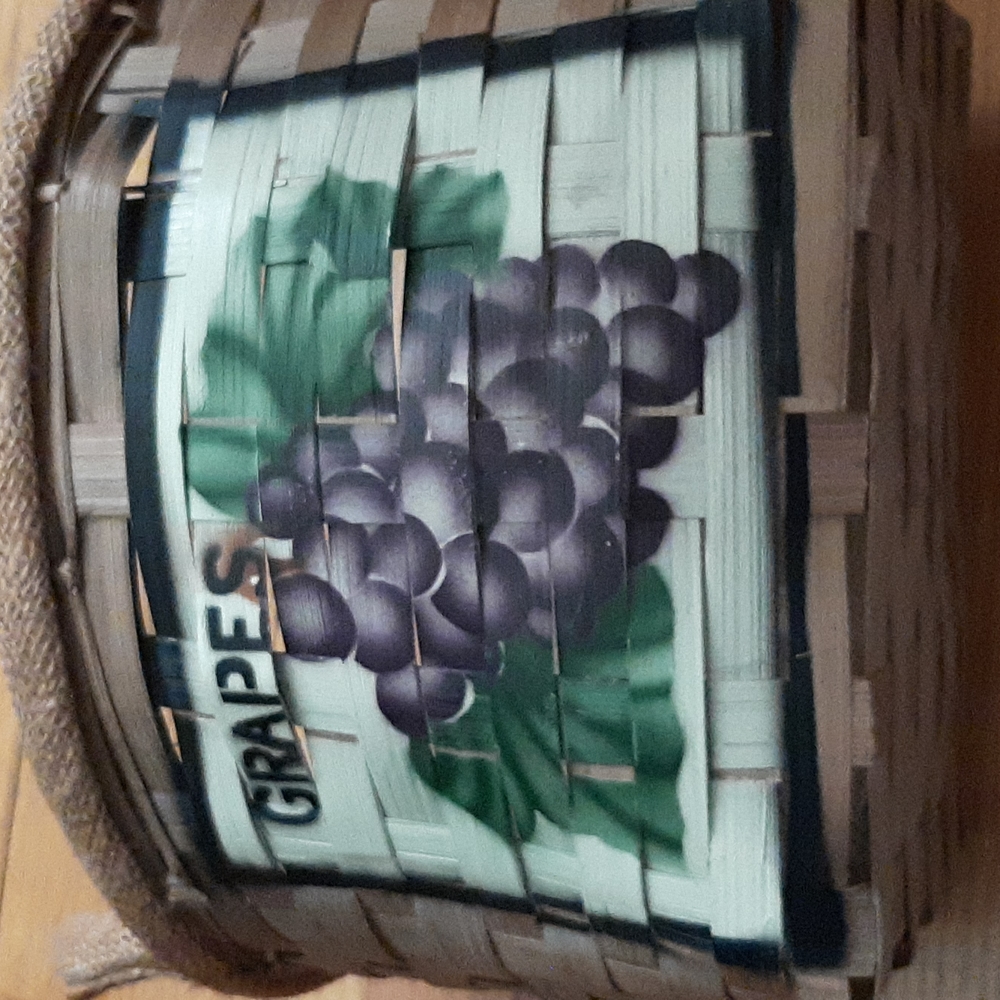 Painted Grapes Basket